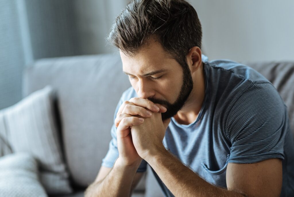 man meditating